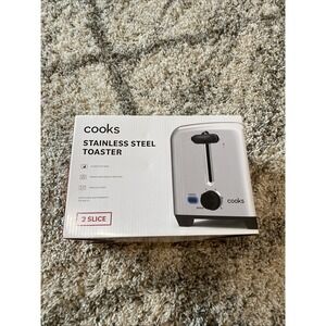 Cooks 750 Watt Stainless Steel‎ Toaster System, 2 Slice Toaster